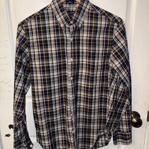 Slim Untucked Plaid Flex Casual Shirt